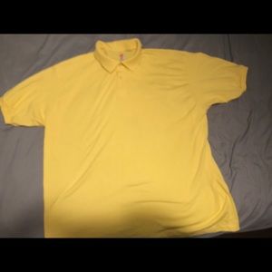 Men’s yellow 2x polo shirt Hanes